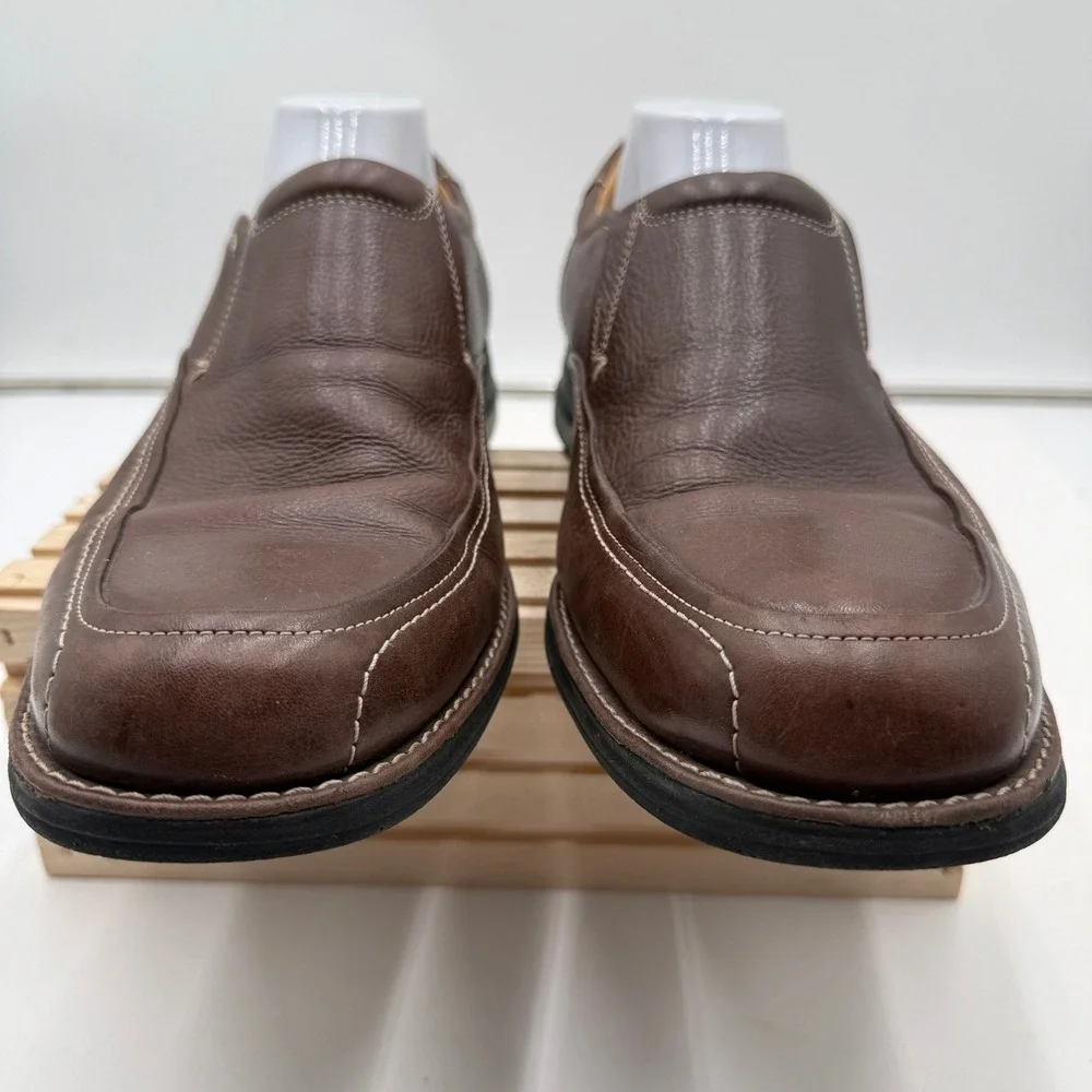 Johnston & Murphy Loafers Brown Leather Moc Toe Slip On Mens 12 M 20-1912